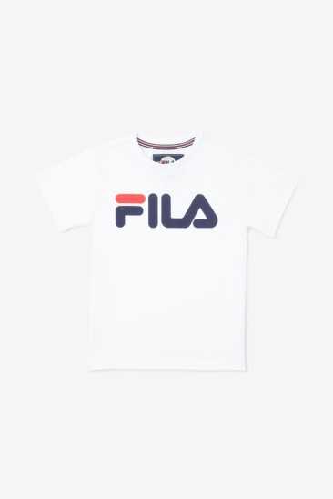Fila Enfants Logo Tee 100 Blanche Fila France KMV-035281